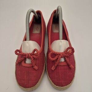 UGG Canvas Espadrille 8 Comfort Ballet Slip On Everyday Round Toe Flat Women